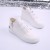 Classic Round Toe Lightweight Canvas Shoe for Ladies - White