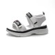 Thick Rubber Soled Velcro Closing Sandals for Women - White image