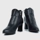 Trendy Martin Style Pointed Toe Boots for Women - Black image