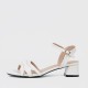Stylish Cross Border Style Low Heeled Sandals for Women - Cream image