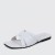 Elegant Style Cross Strap Flip Flop Slippers for Women - White