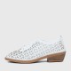 Bowknot Rubber Sole Slip On Loafers for Women - White image