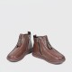 Women’s Casual Zipper Closure Ankle Boots - Brown image