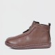 Women’s Casual Zipper Closure Ankle Boots - Brown image