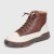 Retro Style Thick Soled High Top Sneakers for Women -Brown