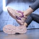 Sport Style Trendy Thick Bottom Lace Sneakers for Ladies - Pink image