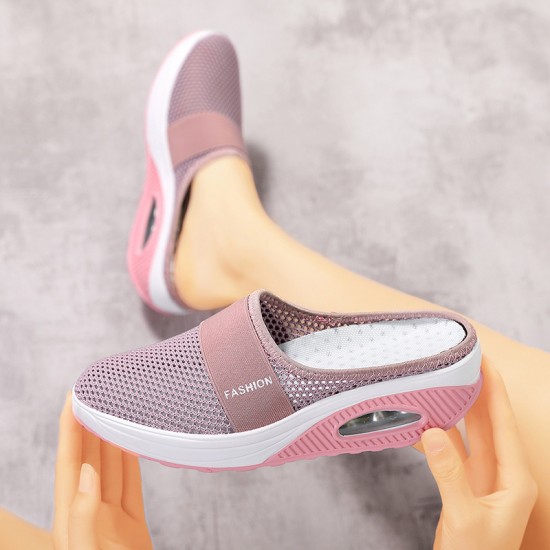 Women’s Light Weight Air Cushion Slip On Slippers - Pink image