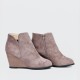 Women’s Classic Pointed Top Wedge High Heel Boots - Dark Brown image