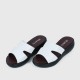Comfortable Slip On Wedge Slippers for Women - White image