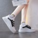 Latest Fashion Mid Heeled Sneakers for Women - Black image