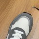 Casual Round Toe Contrast Lace Up Sneakers - Grey image