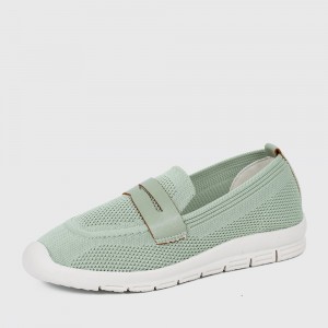 Light Weight Retro Style Slip On Loafers for Women - Green