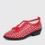 Bowknot Rubber Sole Slip On Loafers for Women - Red