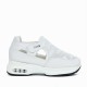 Women’s Breathable Casual Velcro Sport Shoes – White image