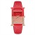 Casual Leather Strap Quartz Fashion Ladies Wrist Watch - Red