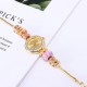 Charm Bracelet Style Hook Closure Women's Wrist Watch - Gold image
