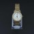 Crystal Rim Steel Strap Wrist Watch For Women's - Gold