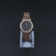 Crystal Rim Steel Strap Wrist Watch For Women's - Rose Gold image