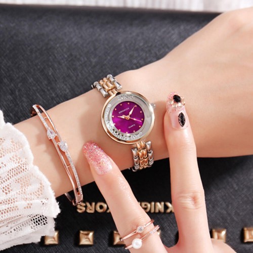 Trending Dual Tone Ladies Wrist Watch - Silver