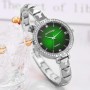 Women Fashion Crystal Decorated Bracelet Watch - Silver