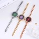 Women Fashion Crystal Decorated Bracelet Watch - Silver image