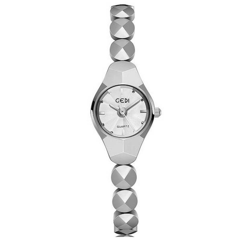 Elegant Style Mini Dial Women's Bracelet Watch - Silver image