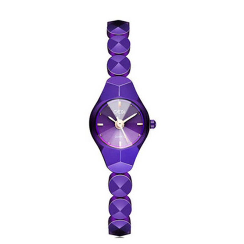 Elegant Style Mini Dial Women's Bracelet Watch - Purple image