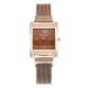 Rectangular Face Magnetic Wrist Watches For Women - Gold image