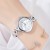 Luxury Round Dial Bracelet Wrist Watch - Silver