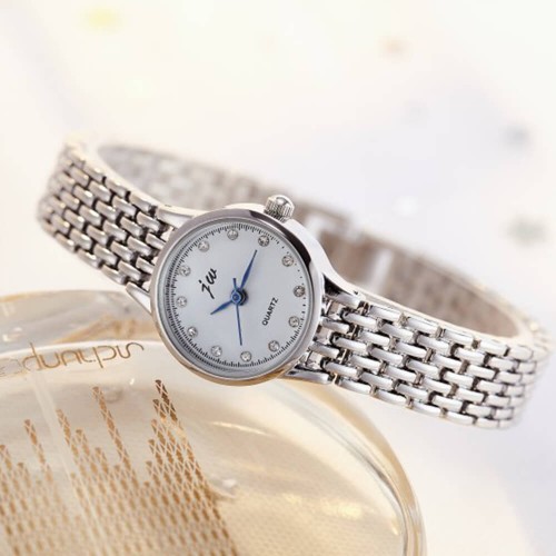 Women's Slim Stylish Strap Wrist Watch - Silver image