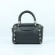 Zipper closure Leather Handbag For Ladies - Black image