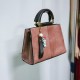 Zip Closure Casual Leather Hand Bag For Women - Pink image