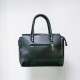 Women's Fashion Large Space Leather Tote Bag - Black image