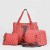 Rotating Closure Synthetic Leather Women's Hand Bag Set - Red