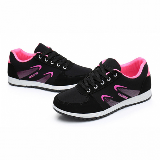 Canvas Sneaker Women Shoes-Black \u0026 Pink 