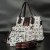 Rotating Closure Synthetic Leather Women's Hand Bag Set - Cream