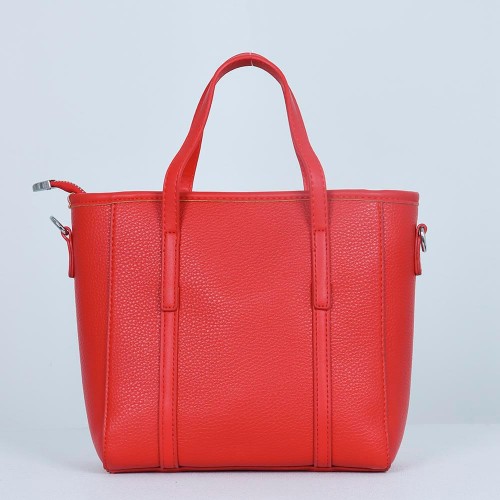 Pendant Fashion Magnetic Closure Women's Synthetic Leather Hand Bag - Red image