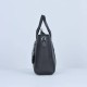 Zipper Closure Women's Plain Style Leather Handbag - Black image