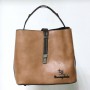 Magnetic Buckle Large Space Leather Shoulder Bag For Women's - Brown