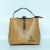 Magnetic Buckle Large Space Leather Shoulder Bag For Women's - Light Brown