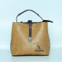Magnetic Buckle Large Space Leather Shoulder Bag For Women's - Light Brown