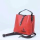 Magnetic Buckle Large Space Leather Shoulder Bag For Women's - Red image