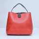 Magnetic Buckle Large Space Leather Shoulder Bag For Women's - Red image