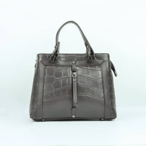 Women's Fashion Leather Tote shoulder Bag - Chocolate