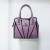 Elegant Dual Strapped Leather Women Hand Bag - Purple