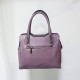 Elegant Dual Strapped Leather Women Hand Bag - Purple image