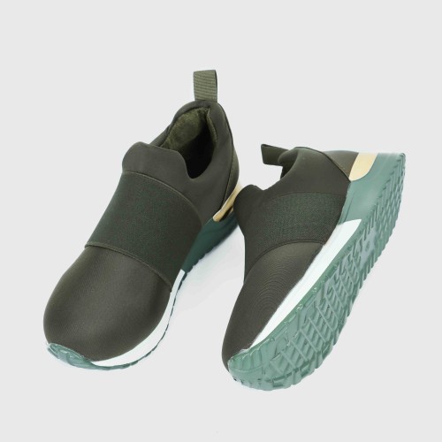 Casual Women’s Plain Vulcanised Platform Elastic Sneakers 