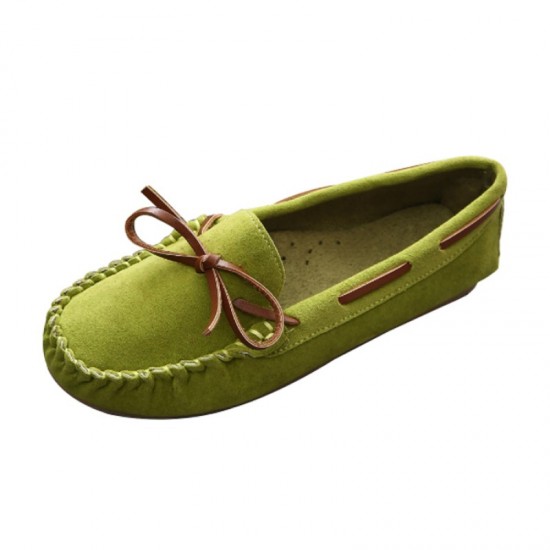 Buy Suede Matte Comfortable Loafer Women Flats-Green | Look Stylish |  DressFair.com