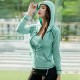 Casual Three Piece Zipper Closure Tracksuit for Women - Light Green image