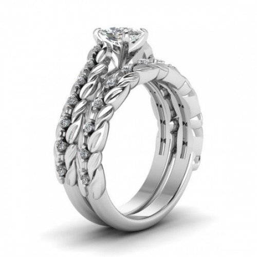 Women's Fashion Cubic Shape Gem Wind Ring - Silver image